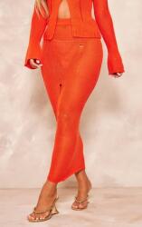 Prettylittlething Kötött Maxi Szoknya, Size 38, M