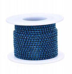 MIXFORM Dekorációs lánc strasszokkal, Világos Zafír, 2mm, 9m/tekercs (13WB29254)