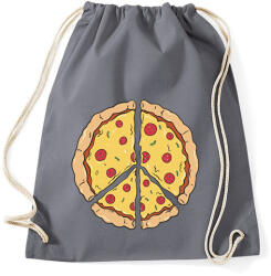 printfashion Pizza béke - Sportzsák, Tornazsák - Grafitszürke (17839270)