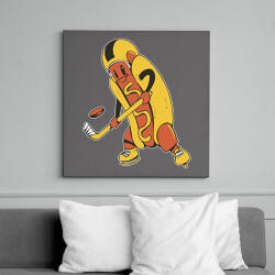 printfashion Hotdog hokista - Vászonkép - Sötétszürke (17827285)
