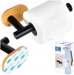 Vilde Wc-papír tartó fali öntapadós fürdőszobai akasztó fekete (5904316491918)