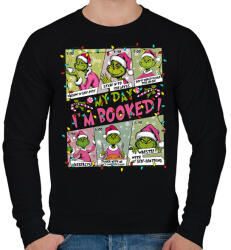 printfashion Grinch I'm Booked - Férfi pulóver - Fekete (17796257)