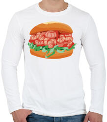 printfashion Garnélarákos szendvics - Férfi hosszú ujjú póló - Fehér (17847153)
