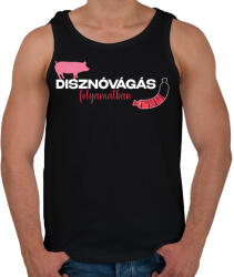 printfashion Disznóvágás folyamatban - Férfi atléta - Fekete (17717694)