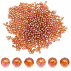 Mixform Akril gyöngyök Öko kerek golyók, Ab szín tégla, 4mm, 25g~820db (13WB31532)