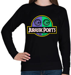 printfashion Jurassic ports - Női pulóver - Fekete (17779206)