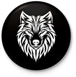 printfashion Farkas - Kitűző, hűtőmágnes - Fekete (17728024)