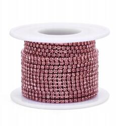 MIXFORM Dekorációs szalag cirkóniákkal, világos rózsaszín, 2mm, 9m/tekercs (13WB29258)