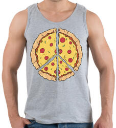 printfashion Pizza béke - Férfi atléta - Sport szürke (17839012)
