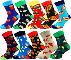  10 pár Férfi zokni Vicces Pamut Magasszárú zokni 44-46 Pamut (SKARPETY ŚMIESZNE DŁUGIE ZESTAW 10 PAR 44-46)