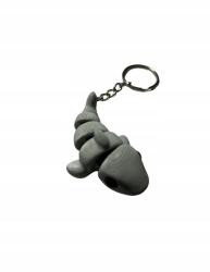  Kulcstartó gyerekeknek állatok 3D nyomtatás színes cápa szürke flexi nagy választék (rekin ciemny szary)