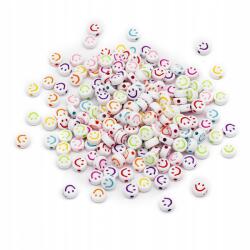 Mixform Akril gyöngyök, Smile Kraft Style, Kerek, Mix, 7x3.5mm, 25g~170db (13WB28902)