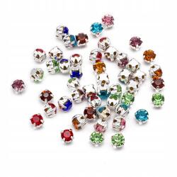 MIXFORM Varrható strasszok, Üveg és sárgaréz, A-osztály, Mix, 3-3.2x3-3.2mm, 50db (13WB13808)