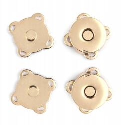 MIXFORM Mágneses csat kézitáskához/pénztárcához, Világos Arany, 19x19x5.5mm, 2 szett (13WB31256)