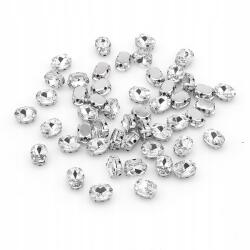 MIXFORM Strasszok, Varrható kosár, Üveg és sárgaréz alap, 8х6mm, 50db (13WB25568)