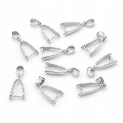 MIXFORM Nyakkendő medáltartó sárgaréz, platina, 19x10x4mm, 10db