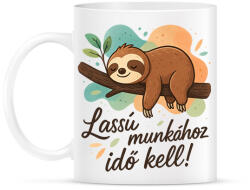 printfashion lassú munkához idő kell - Bögre - Fehér (17773550)