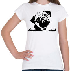 printfashion pug - Női póló - Fehér (17723150)