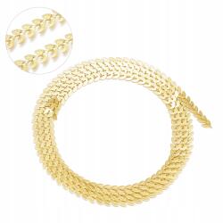 MIXFORM Kézzel készített lánc sárgaréz 18K Gold 7x6x0.5mm 1m (13WB28436)