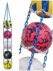 FBSYS Labdatartó, 5 labdához, kék-fehér (FBSYS-x5)