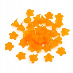 Mixform Akril gyöngyök matt átlátszó virág narancssárga 17.5x12mm, 25g~38db (13WB29502)