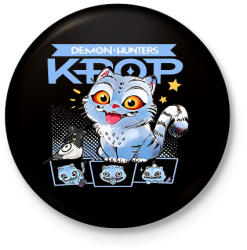 printfashion K-Pop Demon Hunters Derpy - Kitűző, hűtőmágnes - Fekete (17733424)