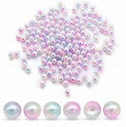 Mixform Golyók Akril Gyöngyök Szivárvány Színátmenetes 6mm Lyuk nélküli, 20g~180db (13WB28945)