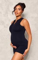 Prettylittlething Kismama Overál Fekete Sima Cipzáras Nyitott Váll Prettylittlething 40