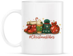 printfashion Karácsony bakancs, sapka, dísz - Bögre - Fehér (17765900)