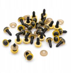 MIXFORM Biztonsági szemek menettel és kapoccsal, játékokhoz, műanyag, 12mm, 50pár (13WB23545)