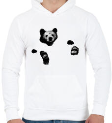 printfashion Maci a vízben - Férfi kapucnis pulóver - Fehér (17812020)