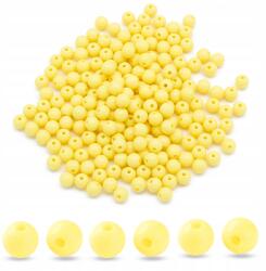 Mixform Átlátszó akril gyöngyök, kerek, sárga, 8x7mm, 50g~160db (13WB29563)