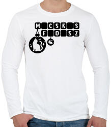 printfashion Macskás Fadísz logo - Férfi hosszú ujjú póló - Fehér (17730319)