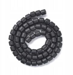 Mixform Polimer agyag gyöngyök Kézzel készített oszlop, fekete, 6.5x6mm, 58db/38cm/szál (13WB30030)