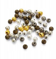 Mixform Gyöngyök Texturált sárgaréz kerek 6mm 50db (14WB7478)