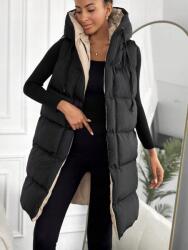 Shein Pihe-puha Ujjatlan Kapucnis Mellény, Size S, 100% poliészter