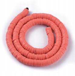 Mixform Heishi Handmade Polimer Öko Agyag gyöngyök, korong, 6x1mm, 345db/40cm/szál (13WB29971)