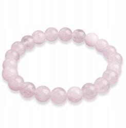 MIXFORM Természetes Rózsakvarc gyöngyökből készült karkötő, 5.2-5.5cm, 10mm, 1db