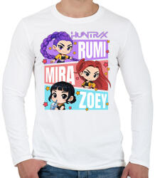 printfashion Huntrix - Kpop Demon Hunters - Férfi hosszú ujjú póló - Fehér (17732569)