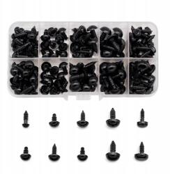 MIXFORM Szem és orr szett, Játékokhoz, Műanyag, Fekete, Vegyes, 283db/szett (13WB30609)