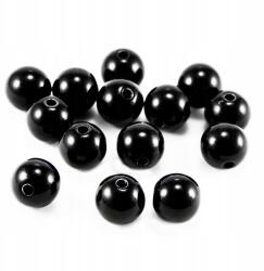 Mixform Műanyag gyöngyök, Abs gyöngyök, Kerek, Szín: Fekete 16mm 12db/25g (13WB14390)