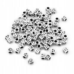 Mixform Kraft Style akril gyöngyök, kockák, vegyes színek, 6x6x6mm, 25g~300db (13Z24848)