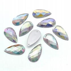 MIXFORM Varrható strasszok Akril, Ab szín, csepp, színtelen, 30x16x5mm, 10db (13WB14965)