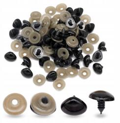 MIXFORM Biztonsági orrdugó játékhoz, műanyag, fekete, 17x21mm, 50 db (13WB31423)