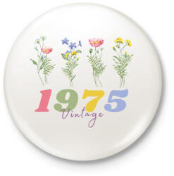 printfashion szülinap vadvirág - Kitűző, hűtőmágnes - Fehér (17789903)