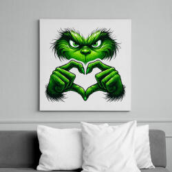 printfashion Grinch - Vászonkép - Fehér (17805669)