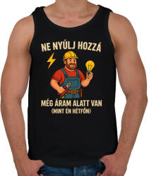 printfashion ne nyúlhozzá - Férfi atléta - Fekete (17761442)