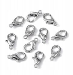 MIXFORM Karabiner-Lobster kapocs, platina, 12x6mm, 1000db csomag (13WB31374)