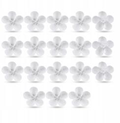 Mixform Akril gyöngyök matt, virágos, színtelen, 21x21.5x6mm, 25g~18db (13WB23932)