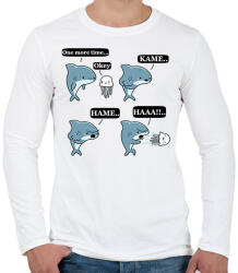 printfashion SharKAMEHAMEHAA. . (B) - Férfi hosszú ujjú póló - Fehér (17719969)